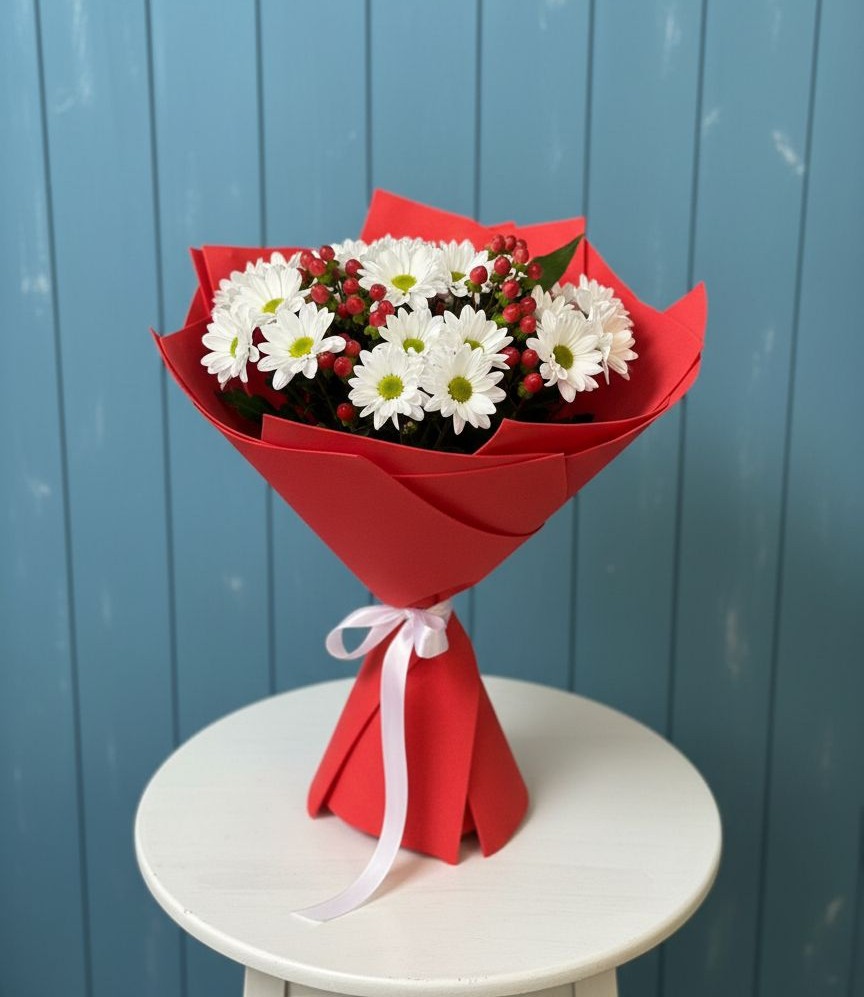 Букет цветов из: Хризантемы в Молодежном Республики Крым