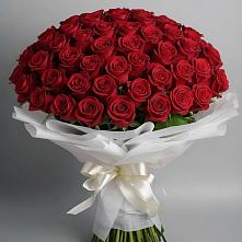 Букет 101 Красная роза Блэк Мэджик в Молодежном Республики Крым