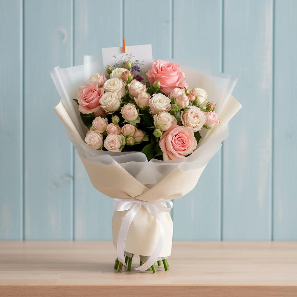 Букет цветов из: Розы в Молодежном Республики Крым