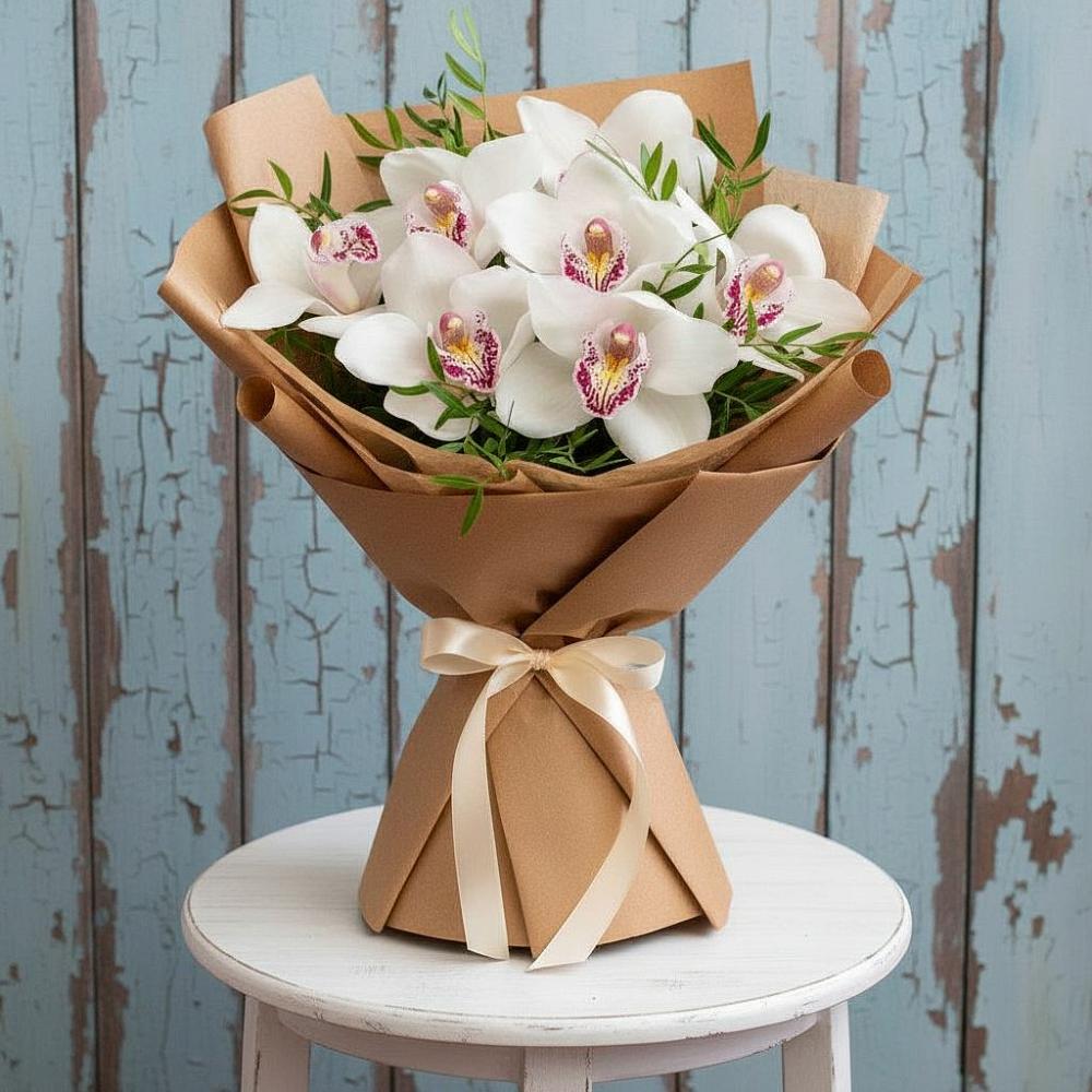 Букет цветов из: Орхидеи и Розы в Молодежном Республики Крым