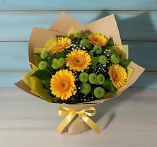 Букет цветов из:  Герберы и Хризантемы #REPLACE_PRED# Молодежном Республики Крым