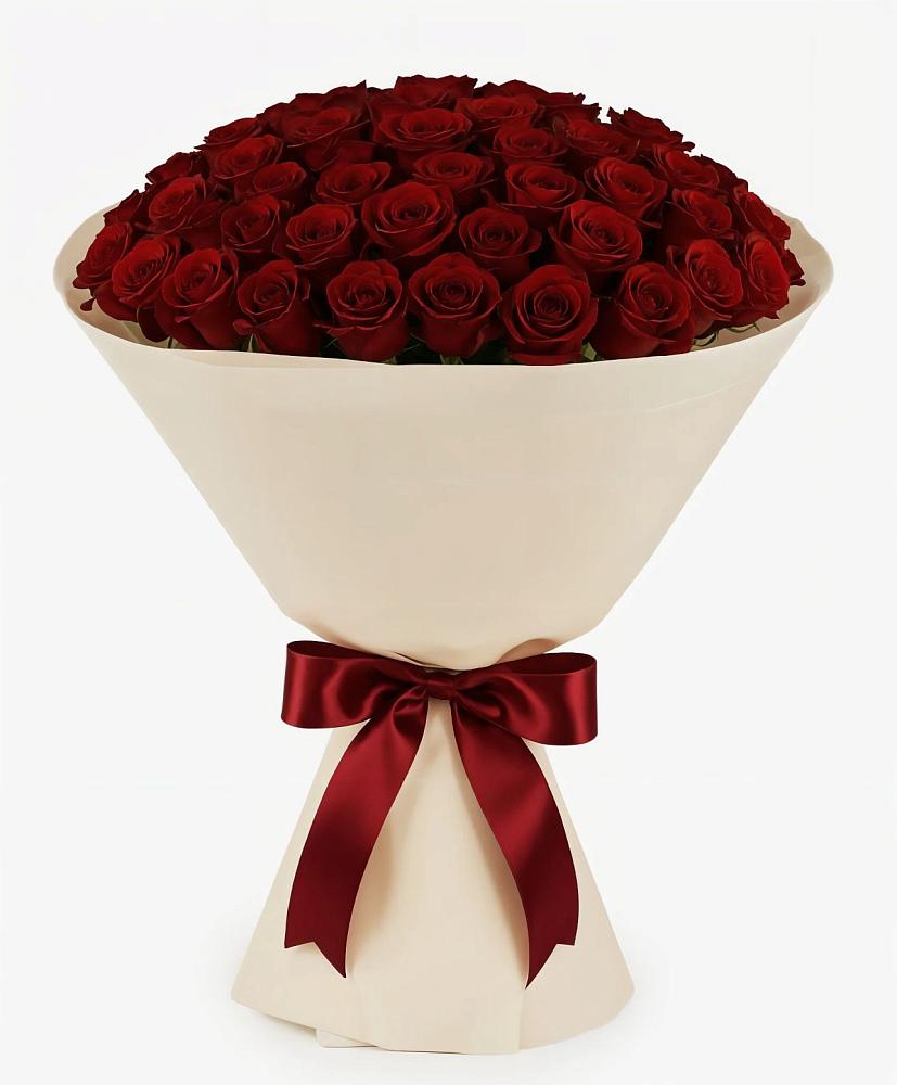 Букет 101 Бордовая роза Блэк Бакарра в Молодежном Республики Крым