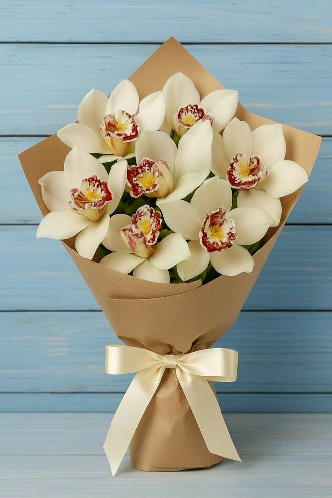 Букет цветов из: Орхидеи и Розы в Молодежном Республики Крым