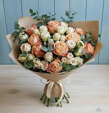 Букет цветов из:  Альстромерии и Розы #REPLACE_PRED# Молодежном Республики Крым